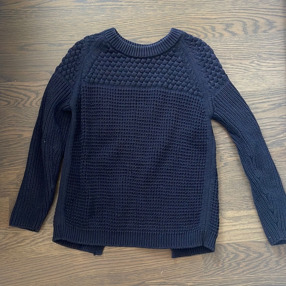 Perfect Navy sweater with zipper back